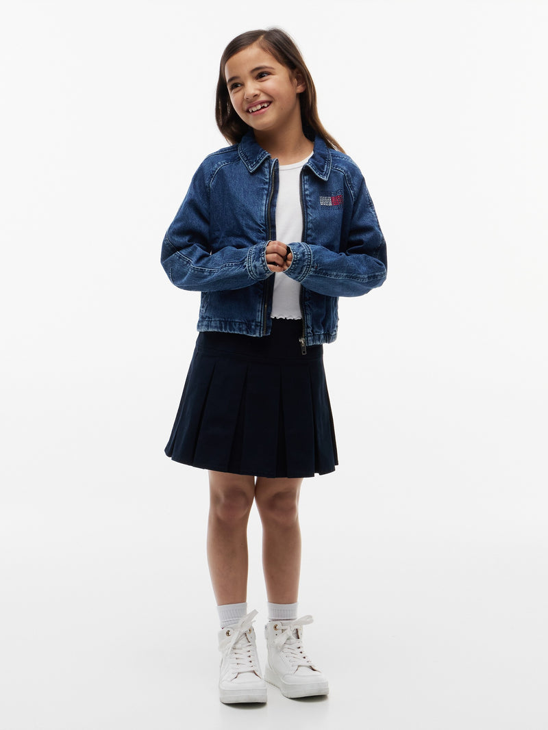 Kids Long-Sleeve Stripe Sweatshirt Dress