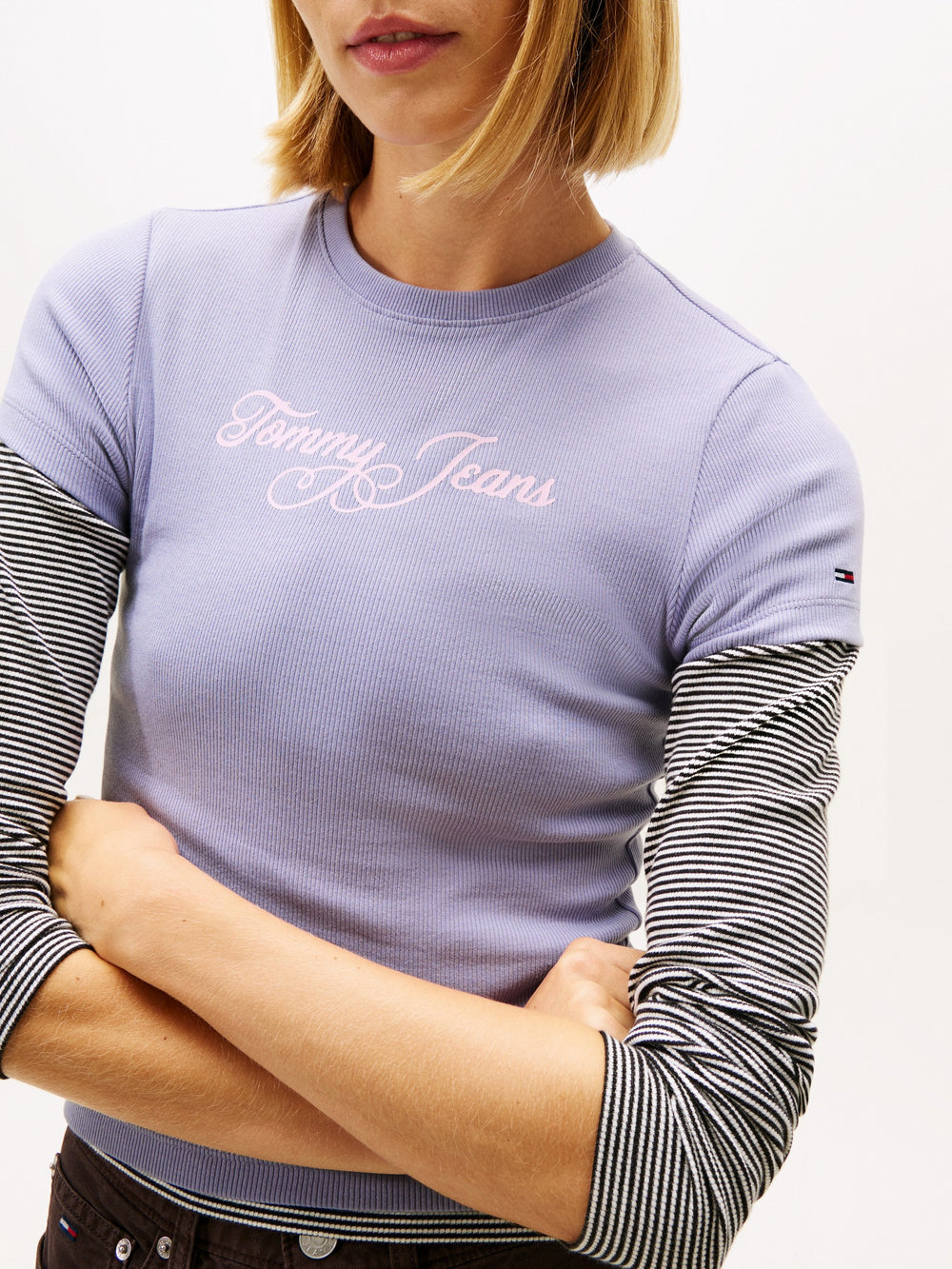 Solid Slim Fit Half Sleeve Ribbed T-Shirt