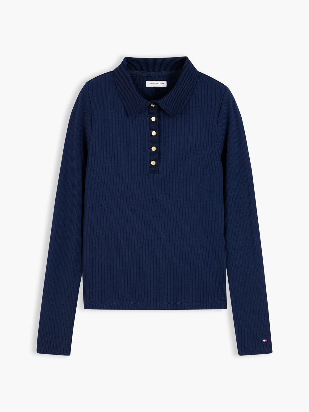 Solid Slim Fit Full Sleeve Ribbed Polo