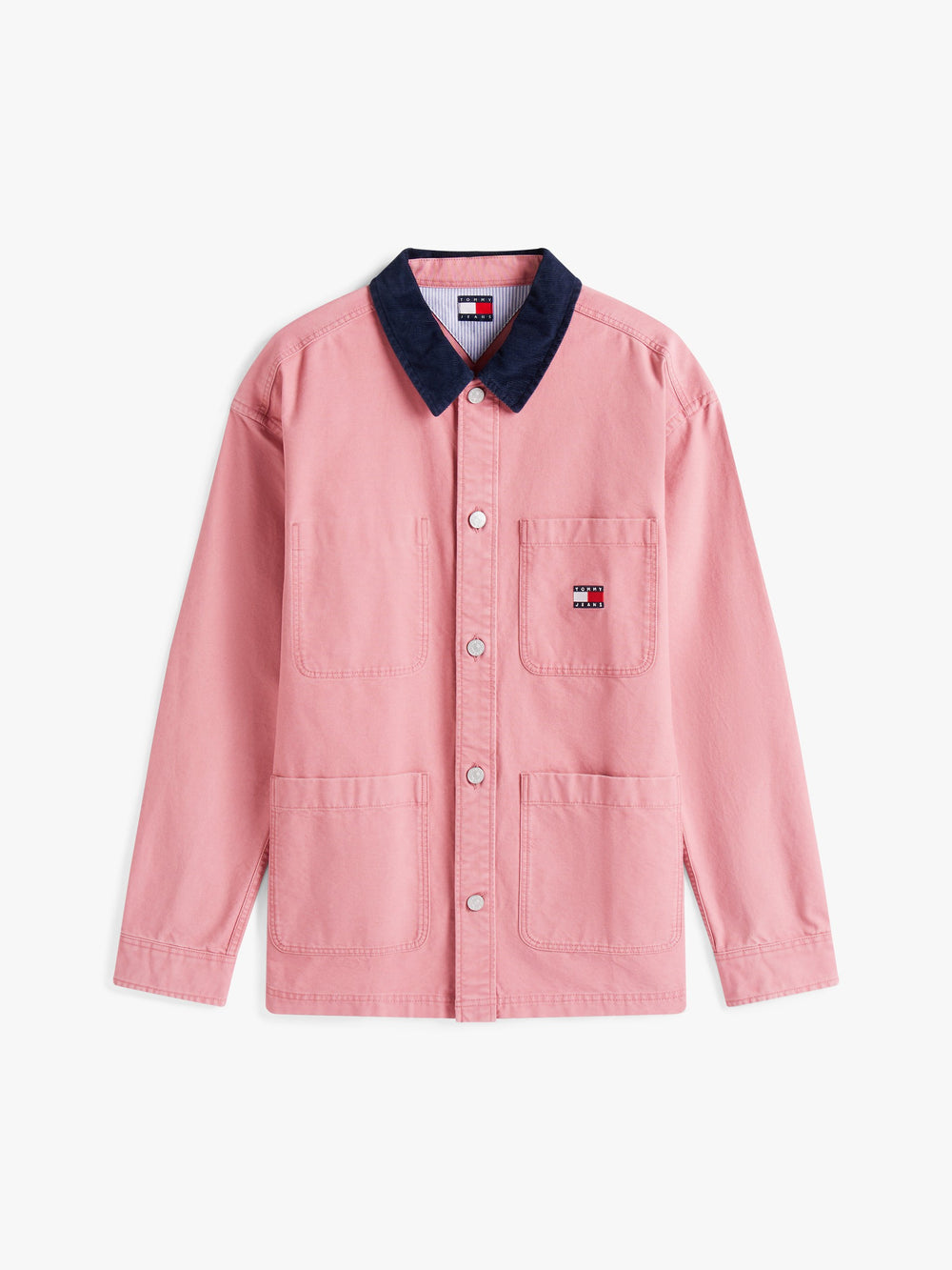 Oversized Fit Solid Overshirt Shirt