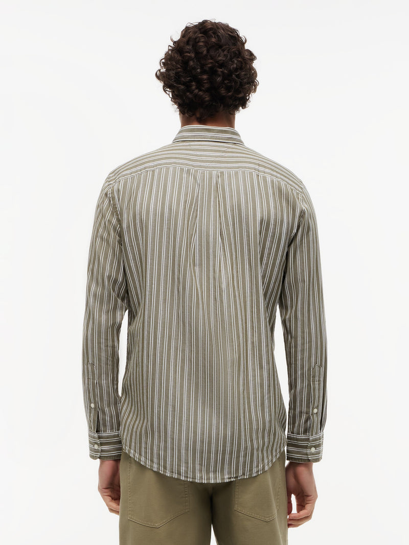 Regular Fit Stripe Poplin Shirt