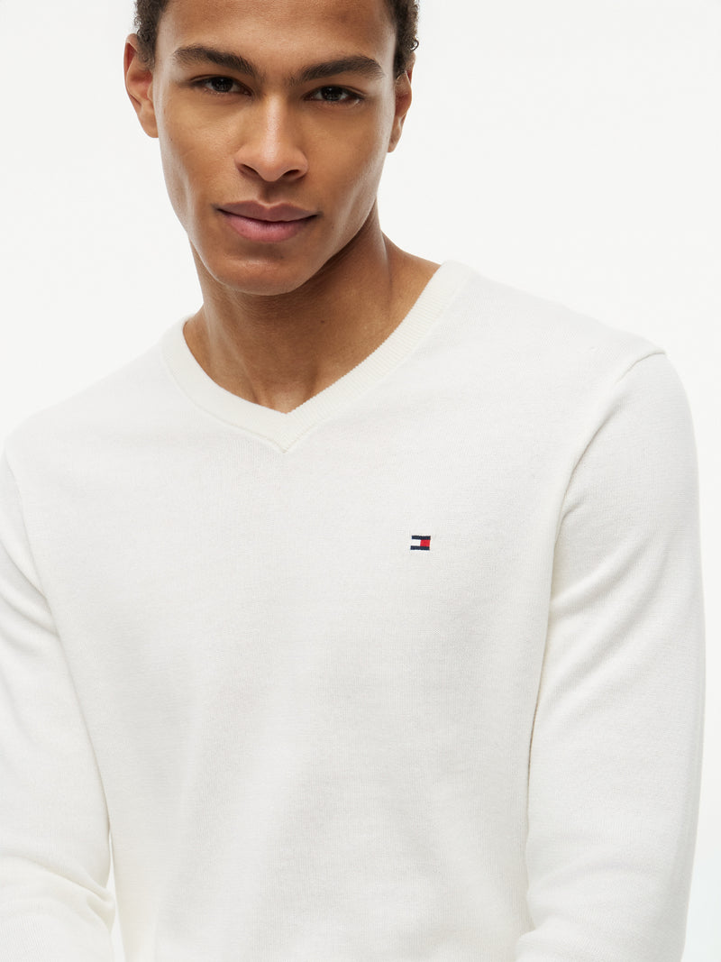 V Neck Solid Sweater