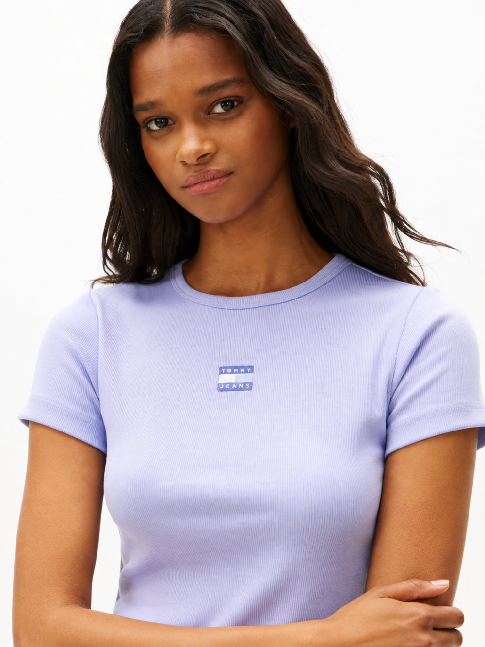 Solid Slim Fit Half Sleeve Ribbed T-Shirt