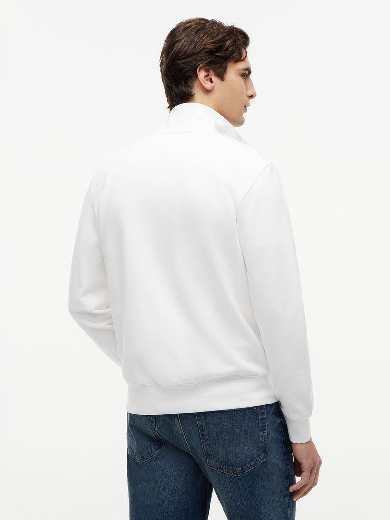 Zip Thru Terry Pullover