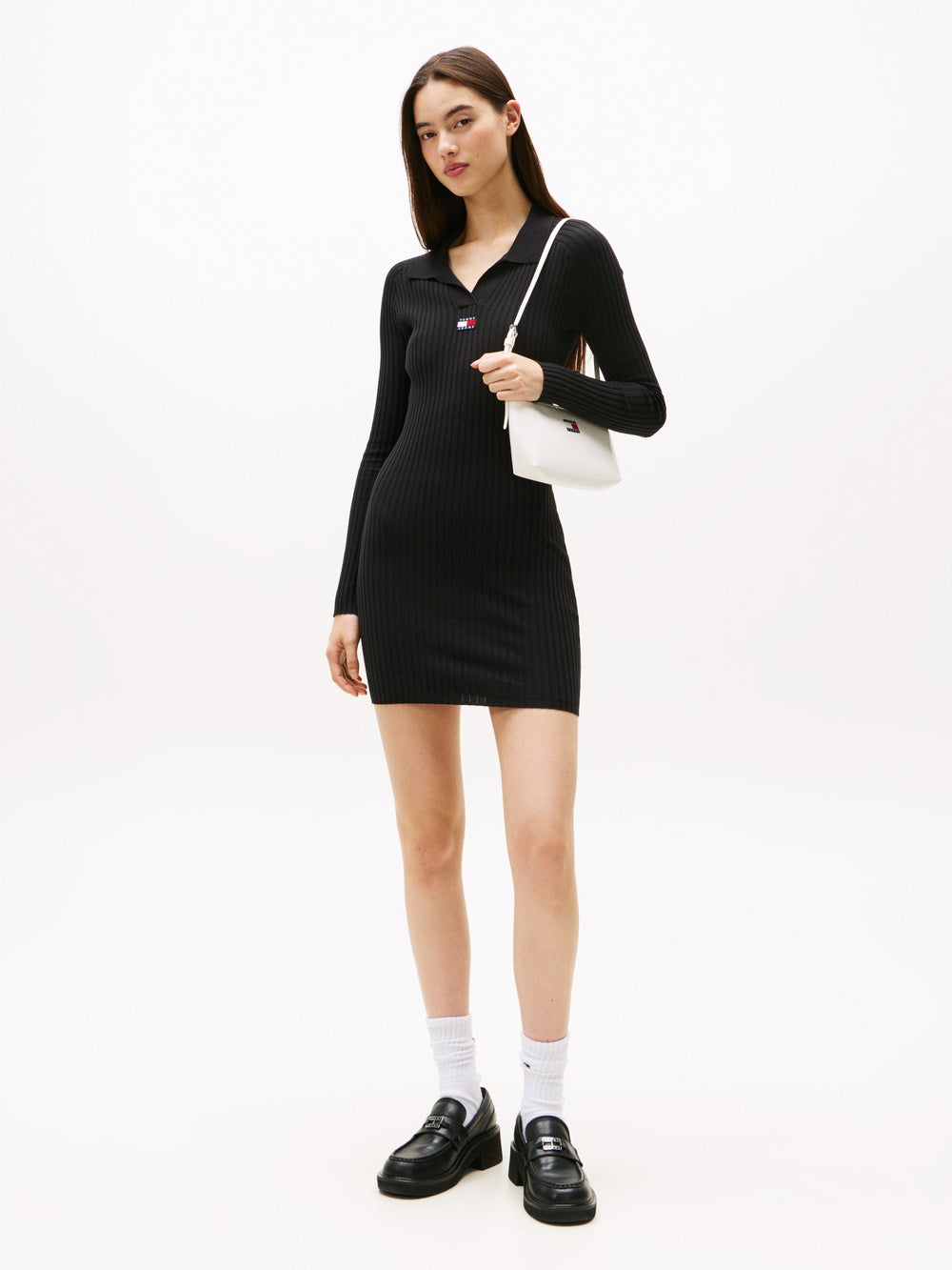 Full Sleeve Solid Sweater Bodycon Dress