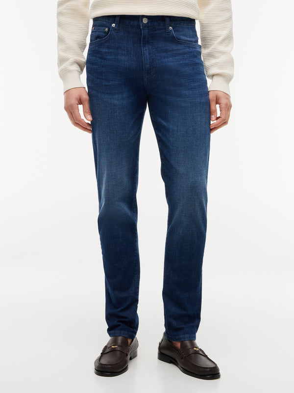 Men Bleecker Slim Tapered Dark Wash Jeans