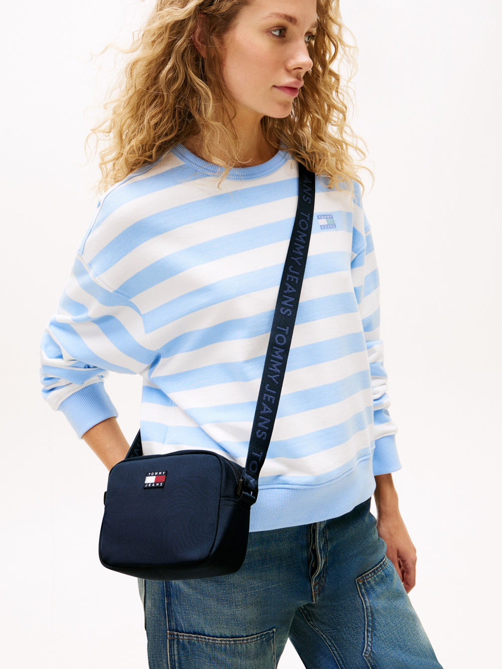 Solid Nylon Crossbody Bag