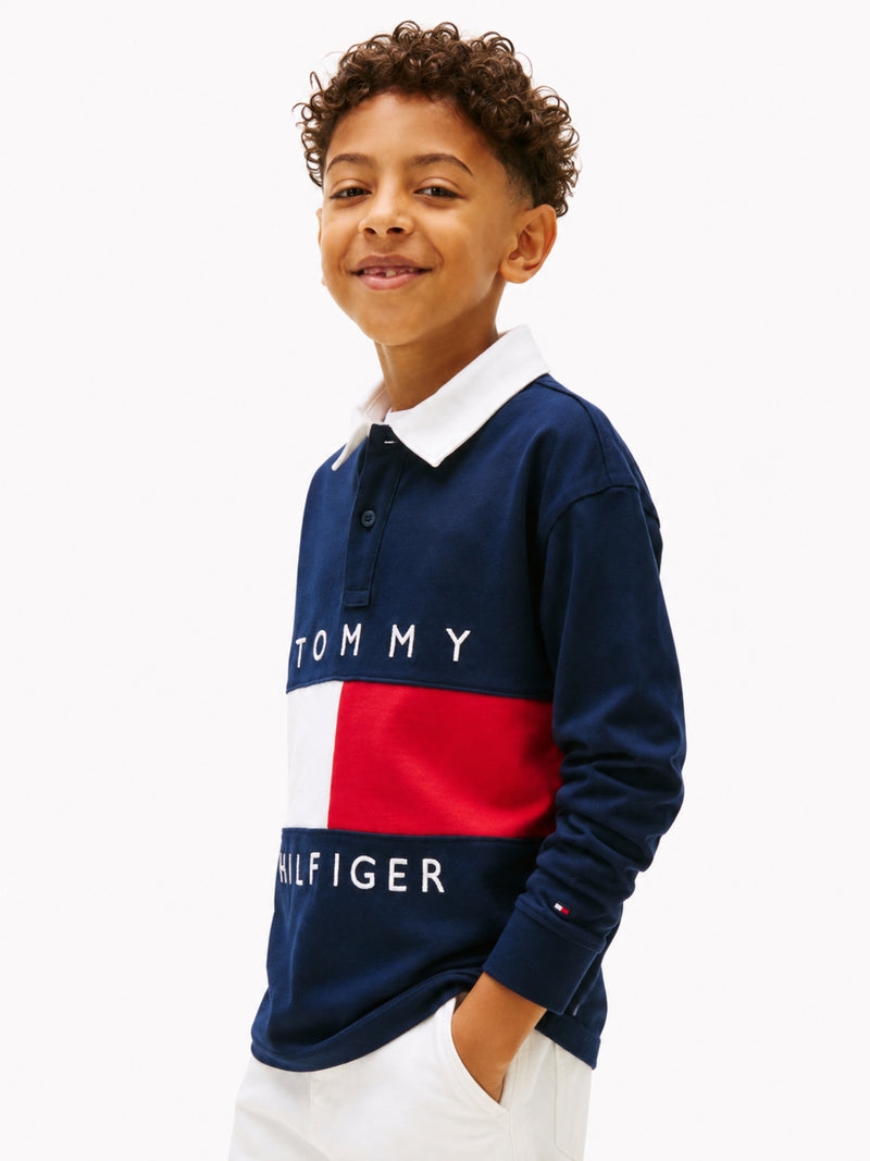 Kids Long-Sleeve Stretch Polo