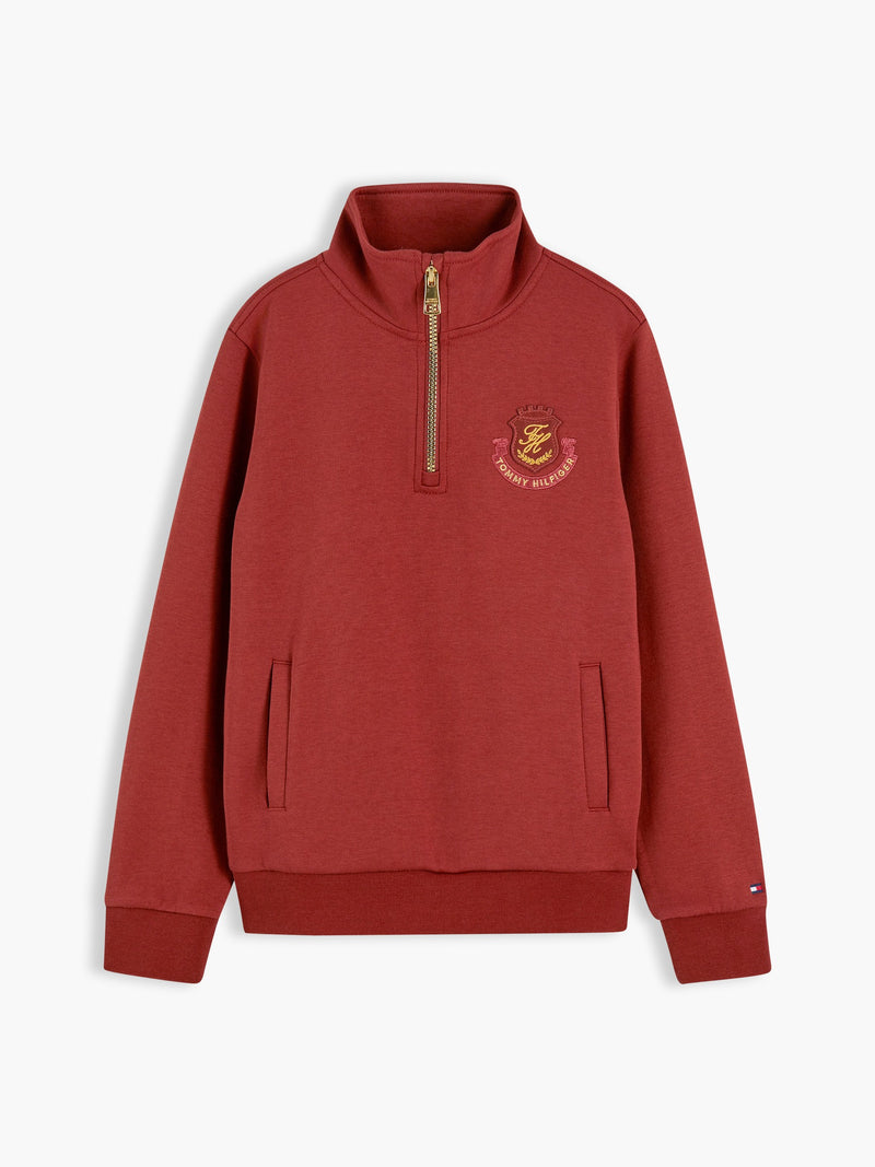 Kids Interlock Quarter Zip Sweatshirt