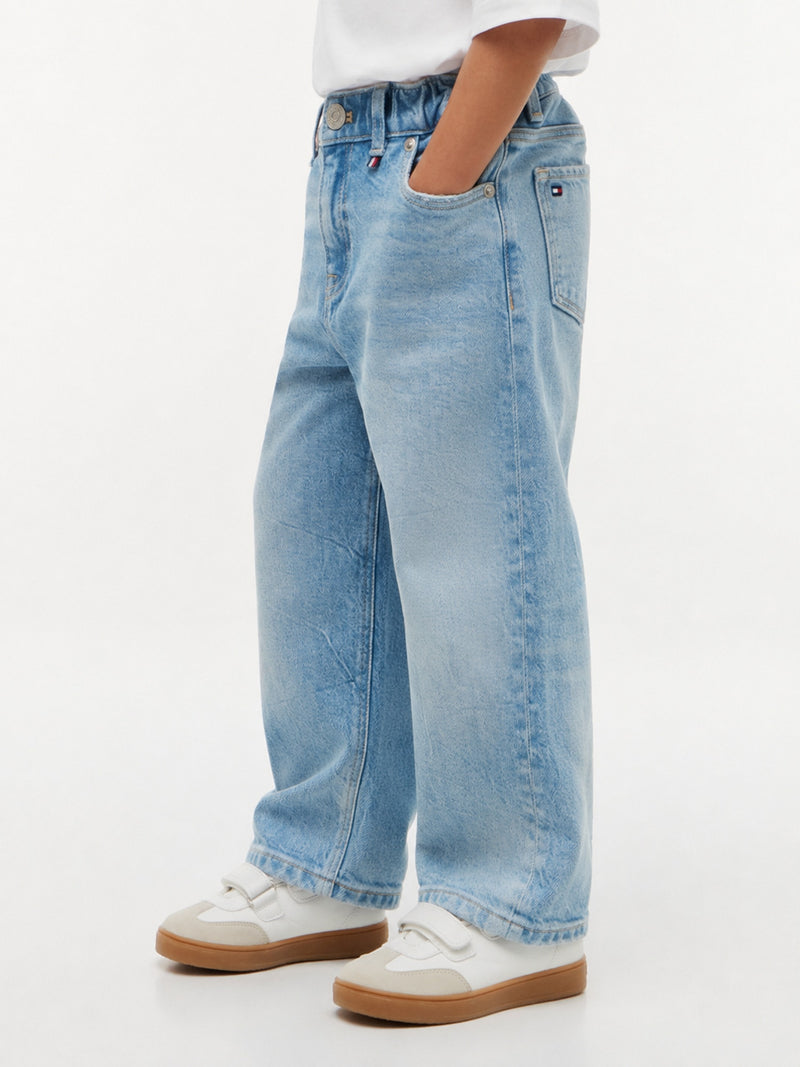 Boys Wide Pull On Stretch Jeans