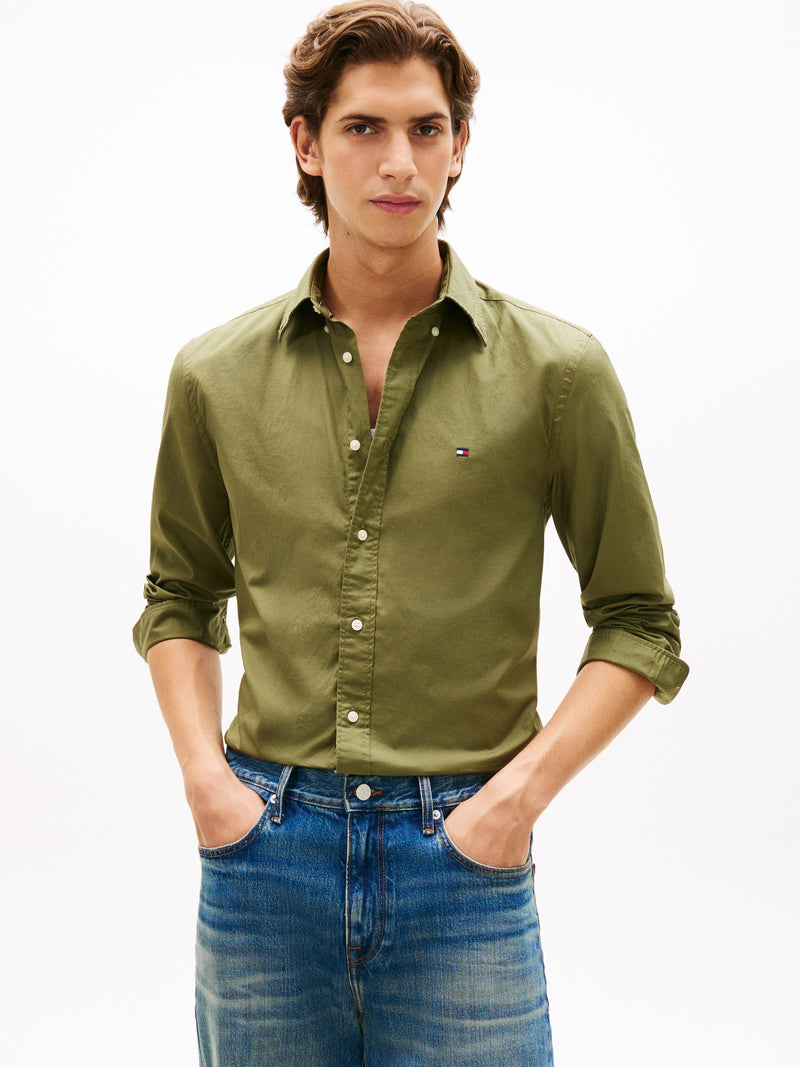 Regular Fit Solid Poplin Shirt