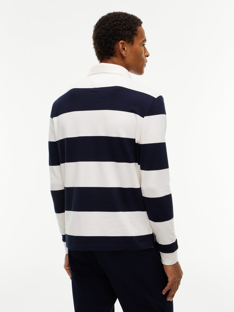 Regular Fit Striped Pique Polo