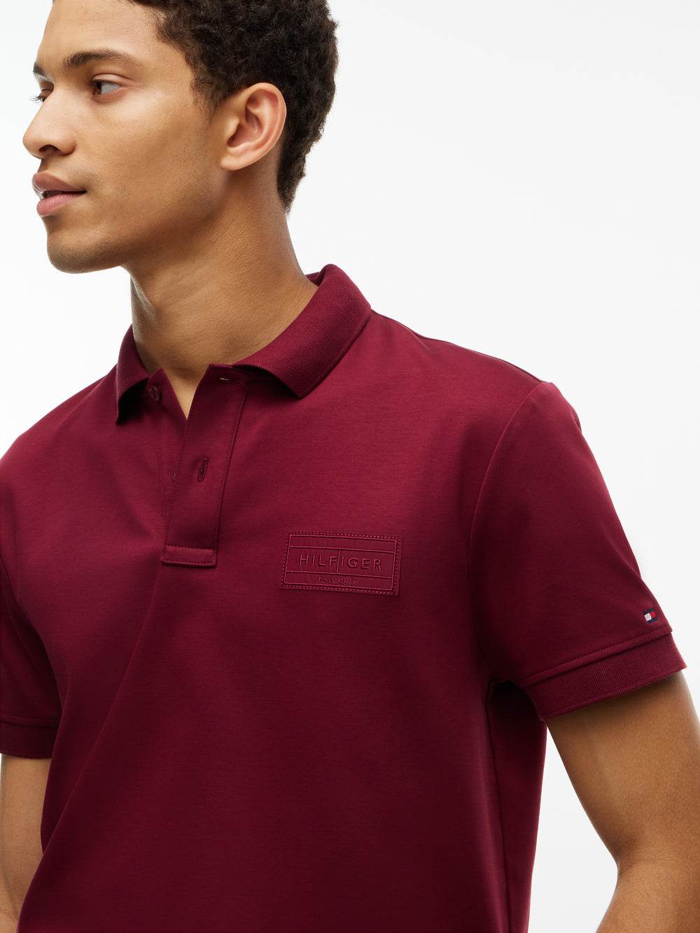 Regular Fit Tonal Graphic Interlock Polo