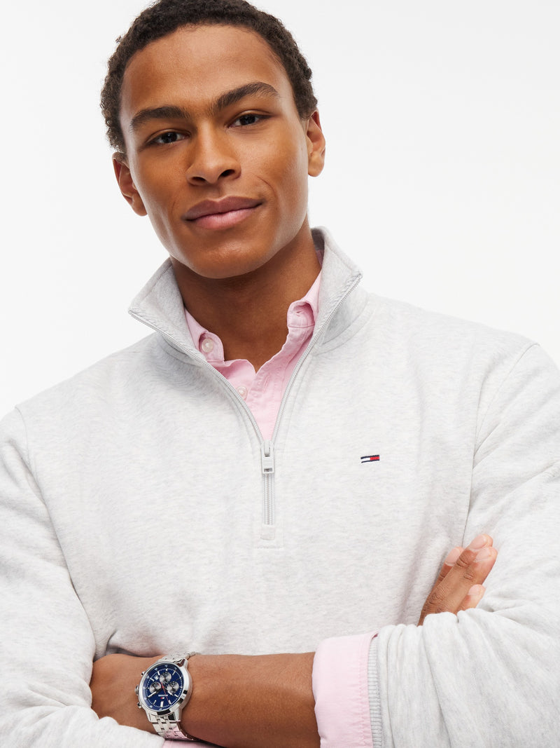 Regular Fit Brushed Fleece Quarter Zip Sweatshirt