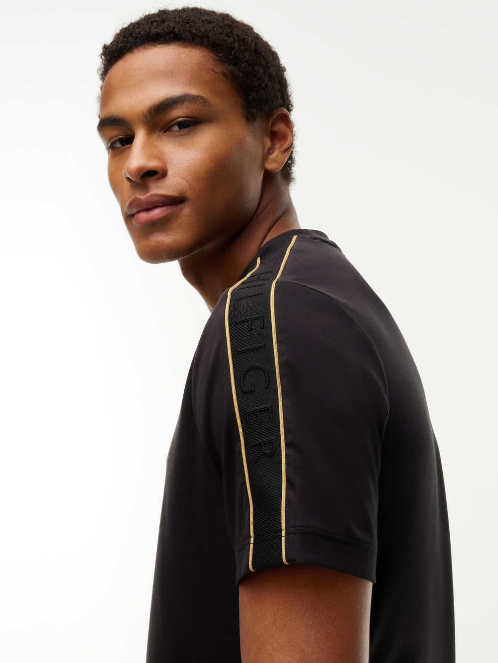 Regular Fit Sleeve Taped Interlock Tshirt