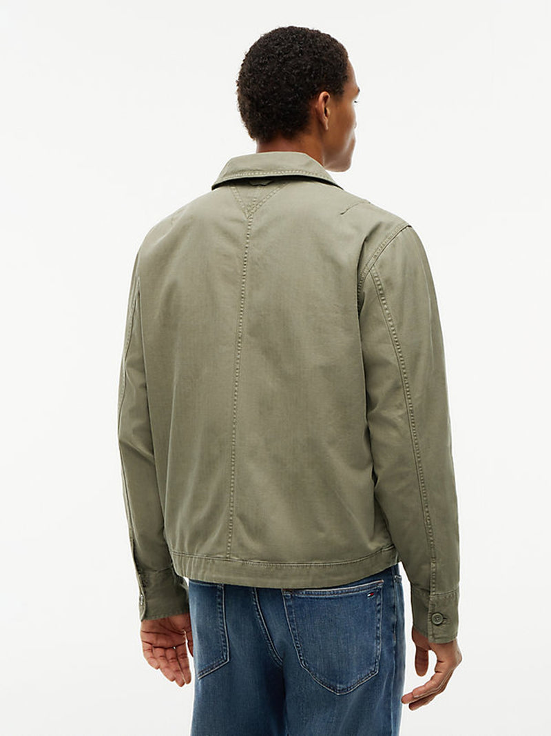 Oversized Fit Solid Overshirt Shirt