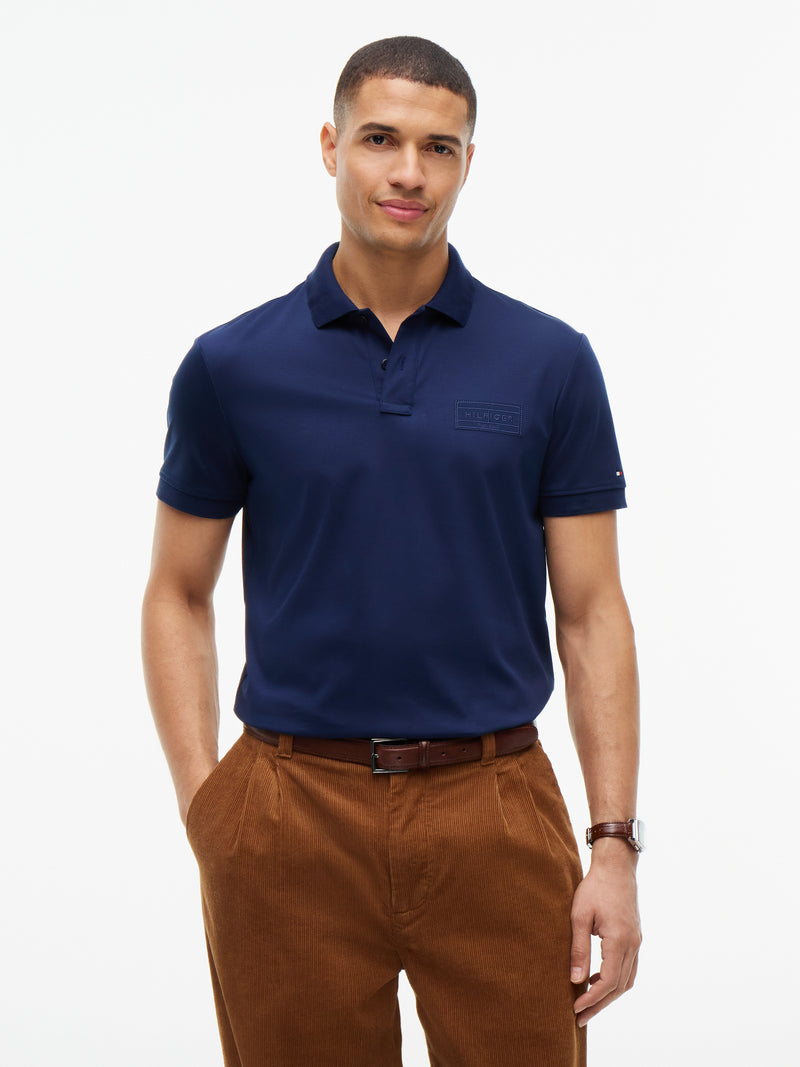 Regular Fit Tonal Graphic Interlock Polo