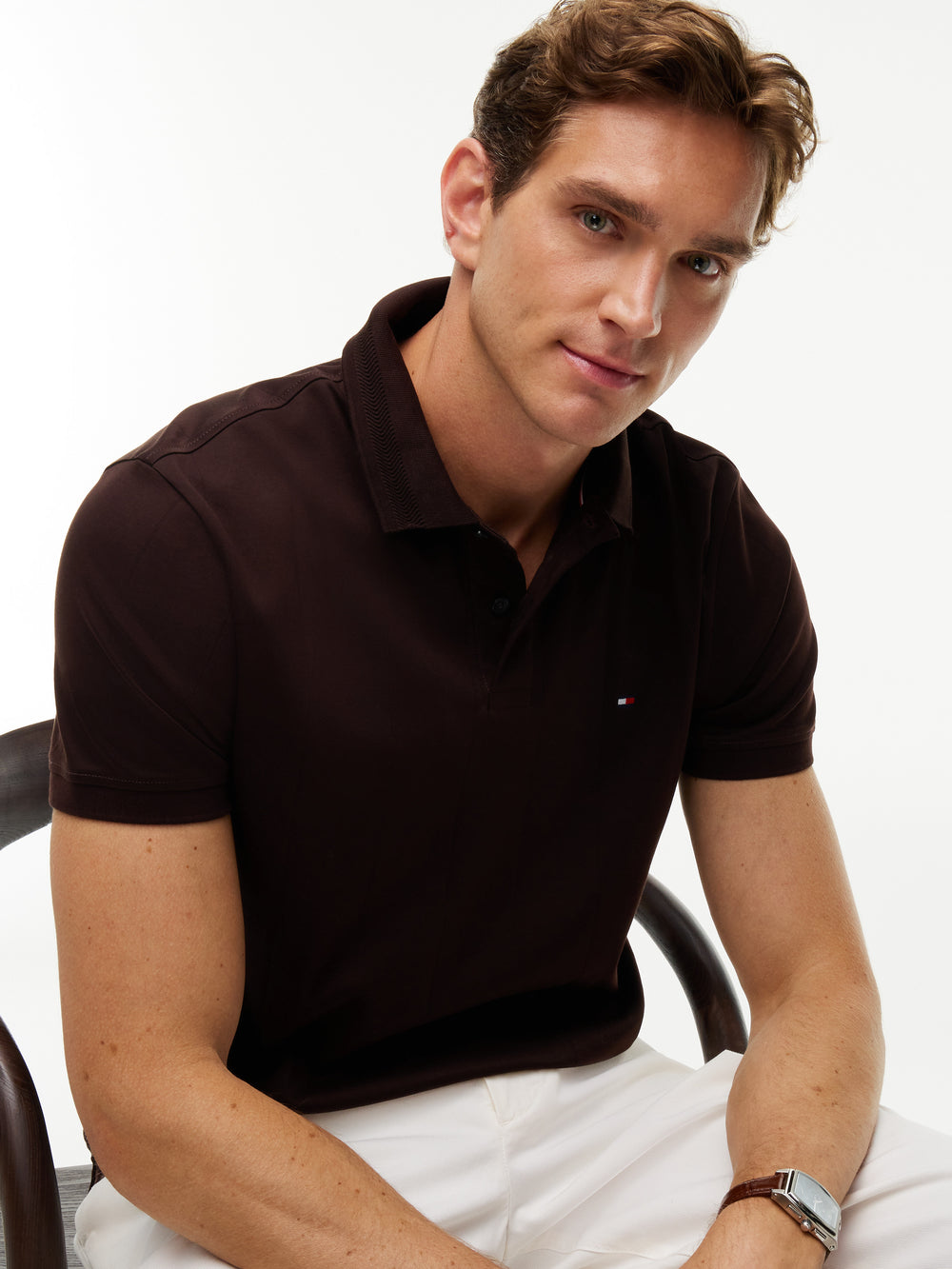 Regular Fit Jacquard Interlock Polo