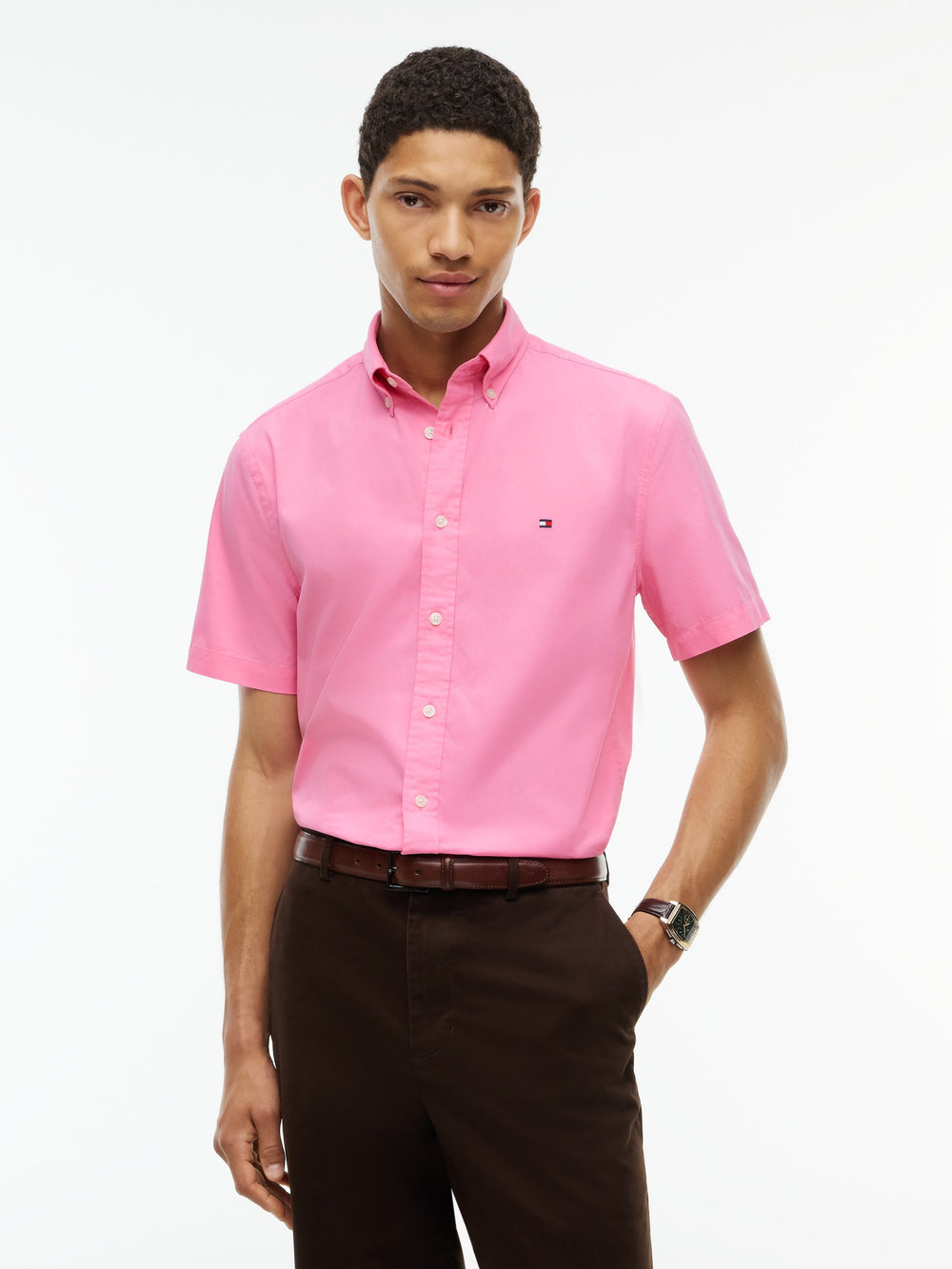 Regular Fit Solid Poplin Shirt