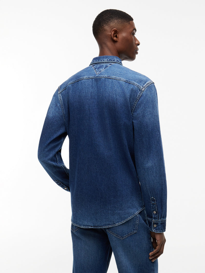 Regular Fit Washed Denim Shirt