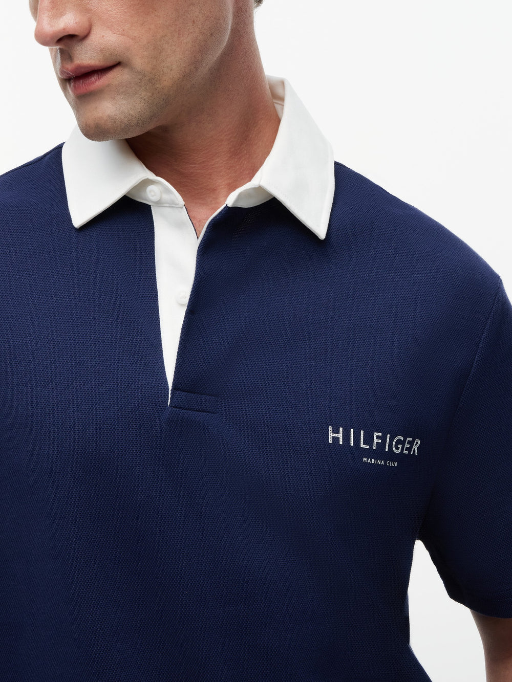 Contrast Collar Rugby Polo
