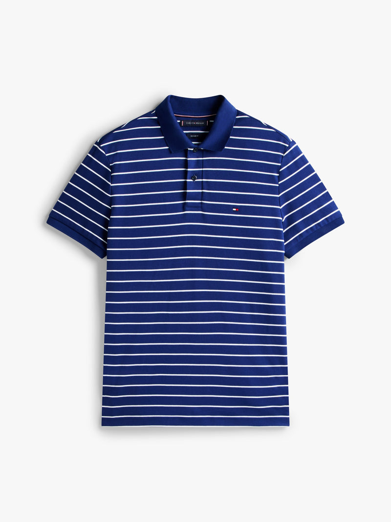 Regular Fit Striped Liquid Cotton Polo