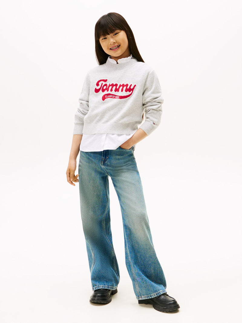 Kids Stripe Crew Neck Sweater