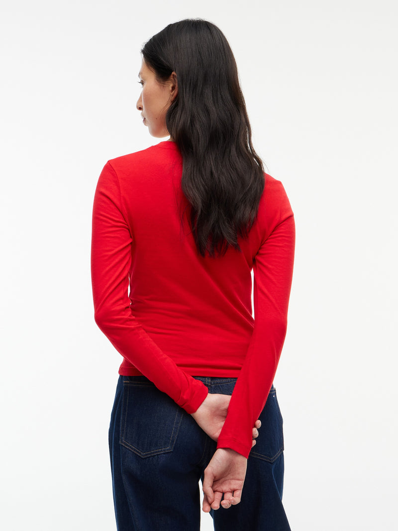 Solid Slim Fit Full Sleeve Cotton Jersey T-Shirt