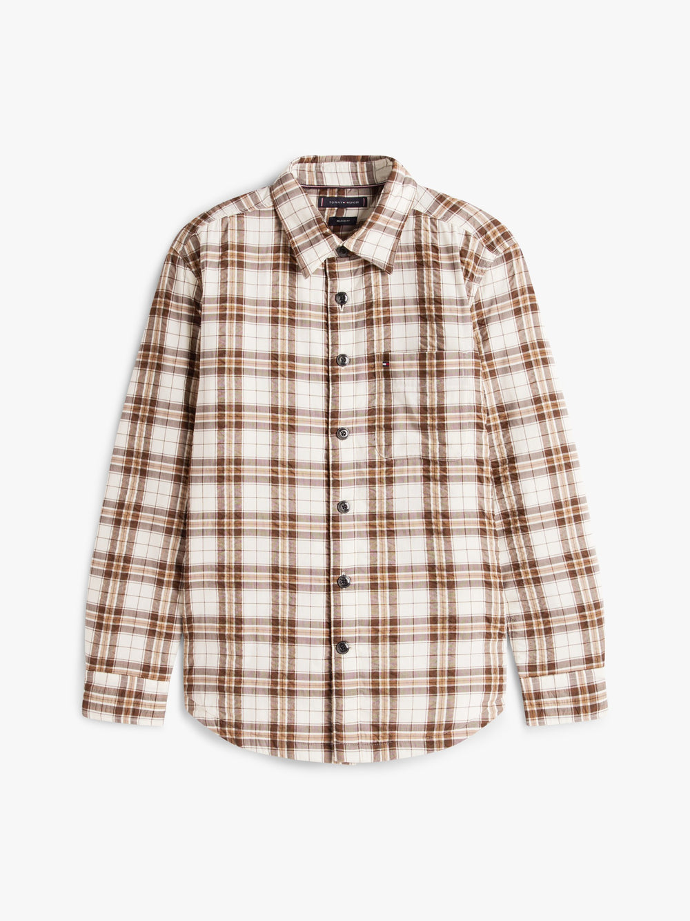 Relaxed Fit Seersucker Shacket Shirt