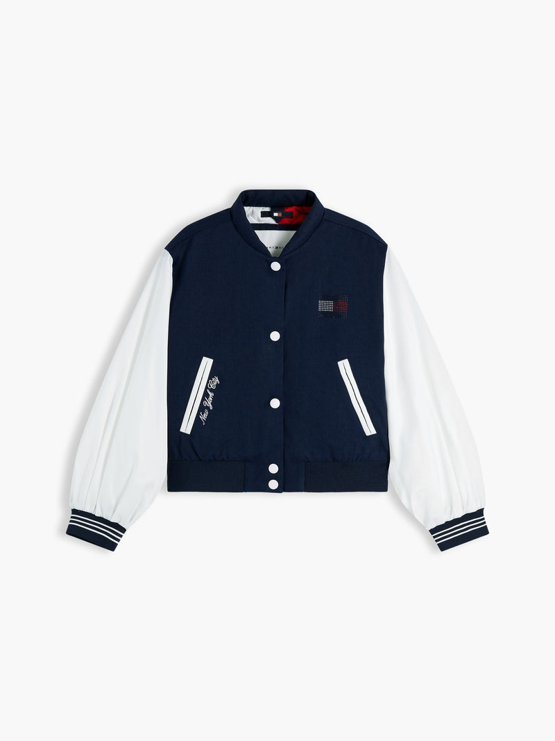 Kids Color Block Bomber Jacket