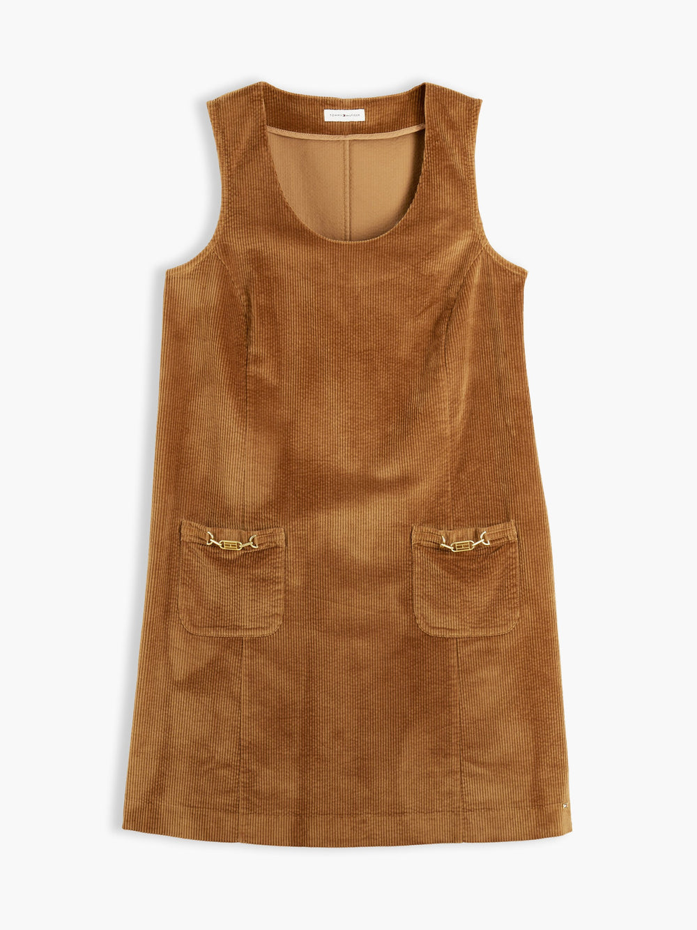 Full Sleeve Solid Corduroy Shift Dress