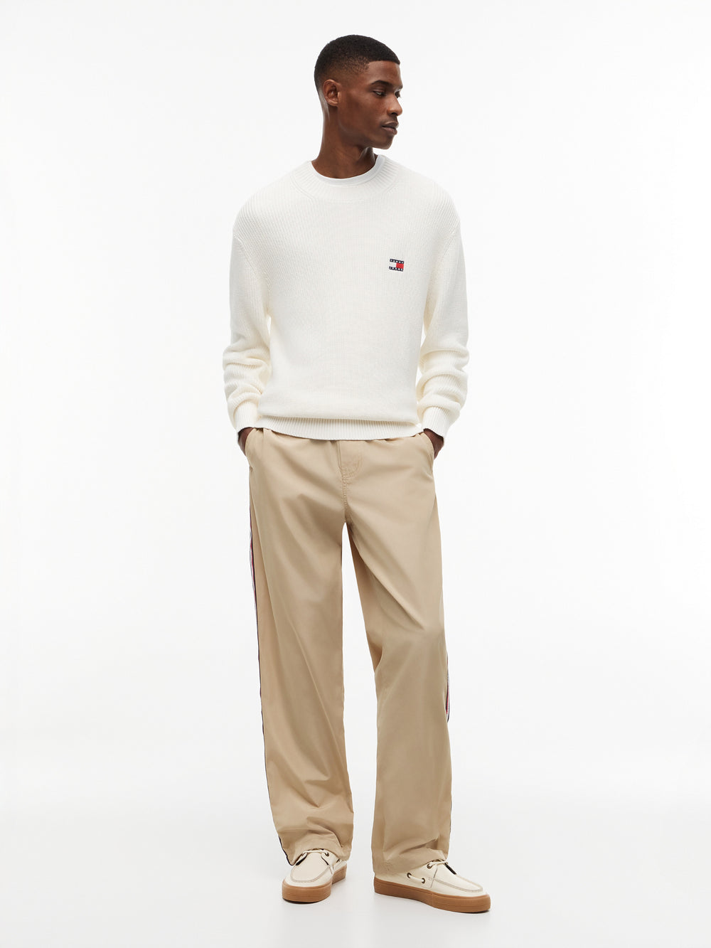 Regular Fit Badge Loose Knit Pullover