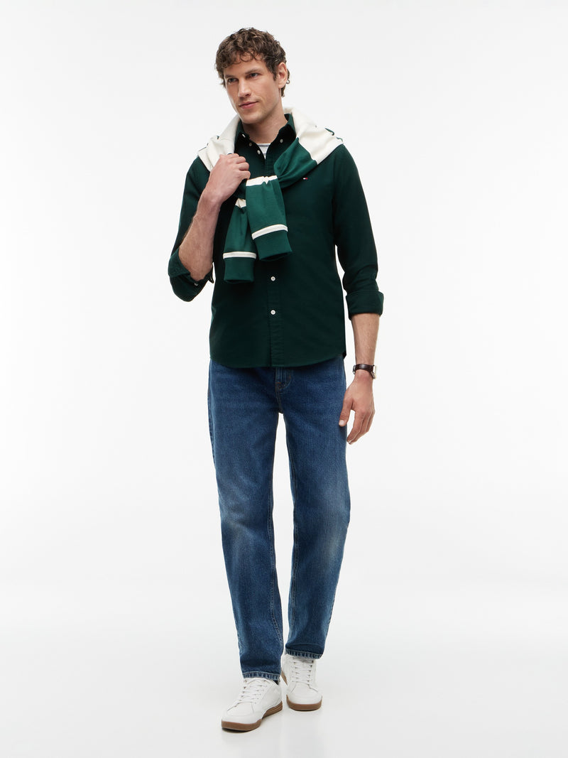 Regular Fit Solid Oxford Shirt