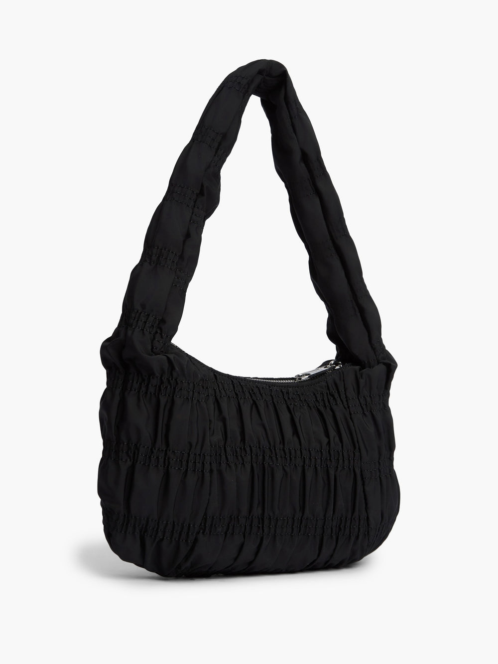 Solid Polyester Shoulder Bag