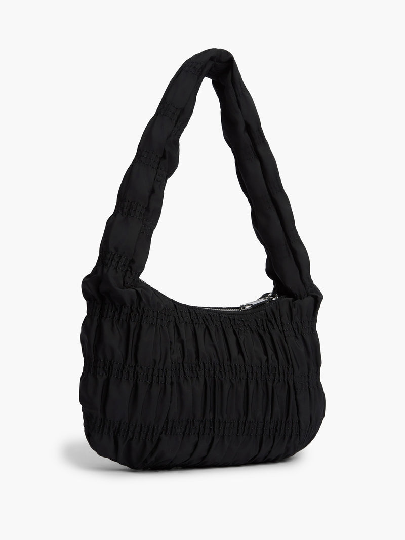 Solid Polyester Shoulder Bag