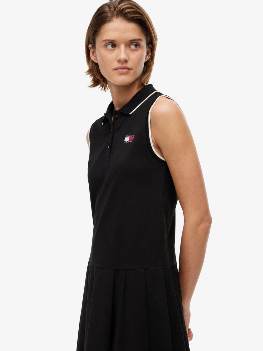 Half Sleeve Solid Pique F-and-F Polo Dress