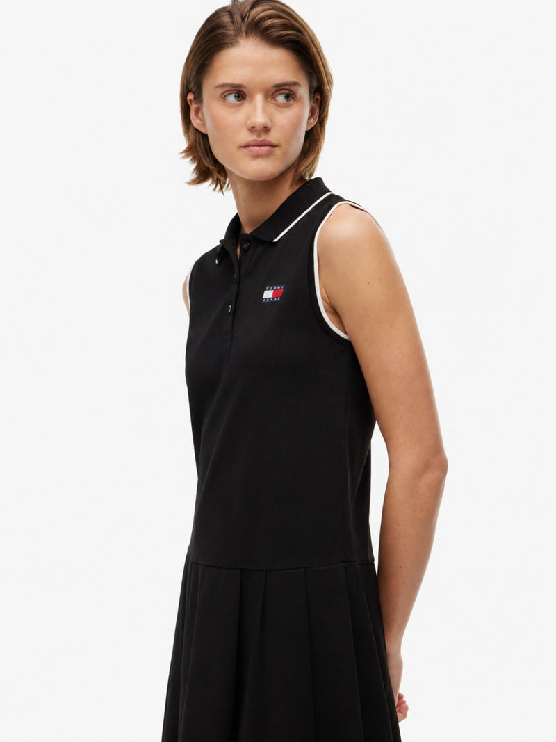 Half Sleeve Solid Pique F-and-F Polo Dress
