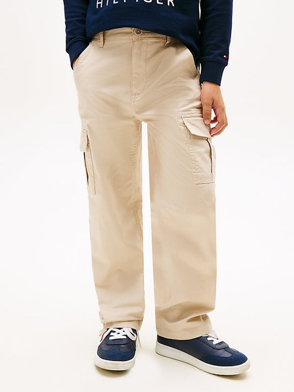 Boys Relaxed Cotton Stretch Pull On Pant