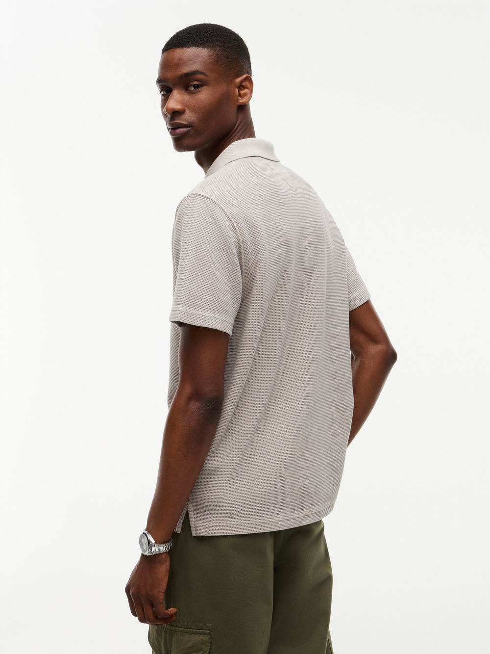 Regular Fit Waffle Polo