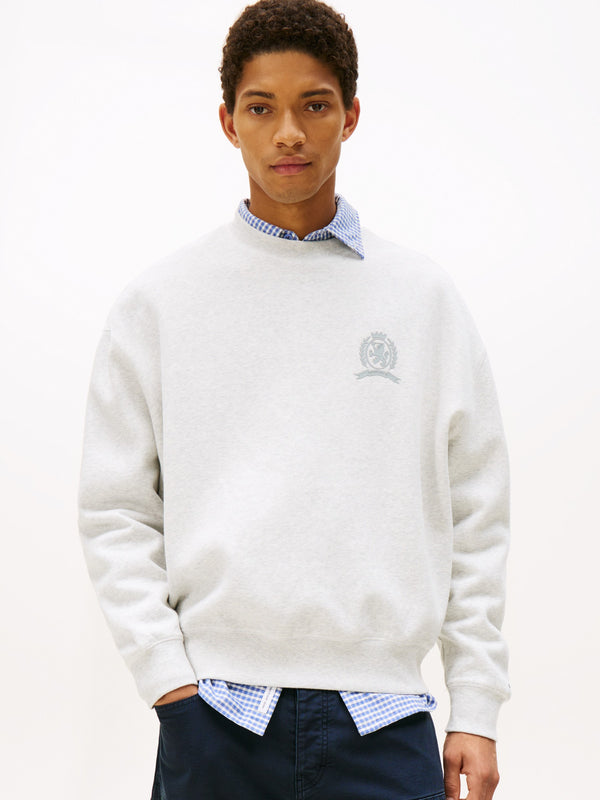 90S Fit Brushed Fleece Crew Neck Sweatshirt