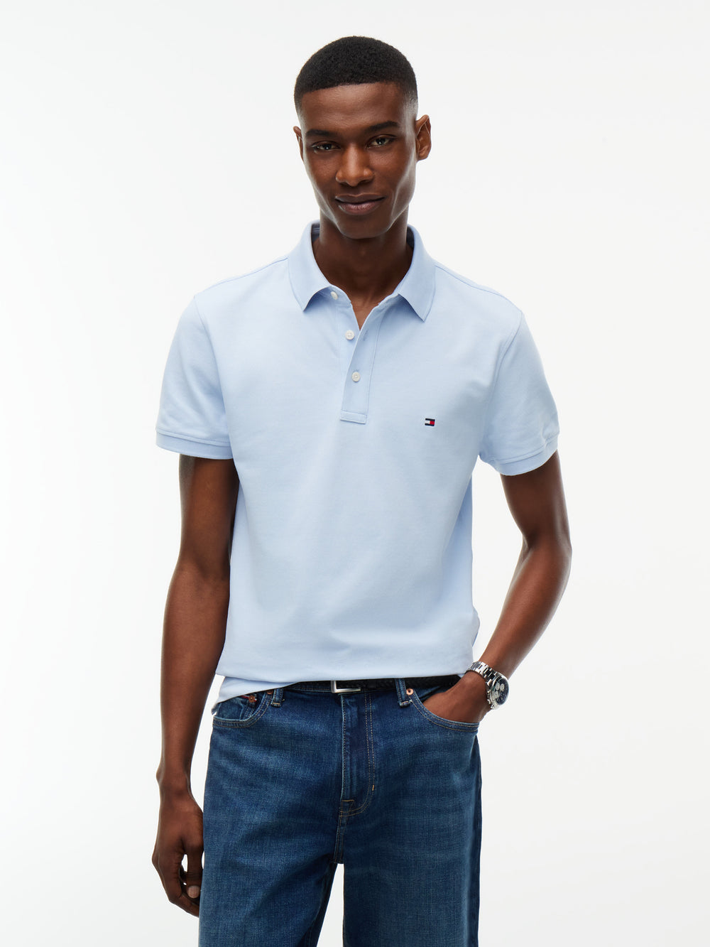 Slim Fit Solid Pique Polo