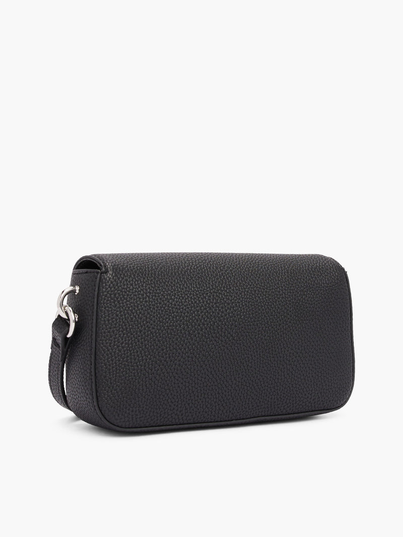 Solid Pu Crossbody Bag