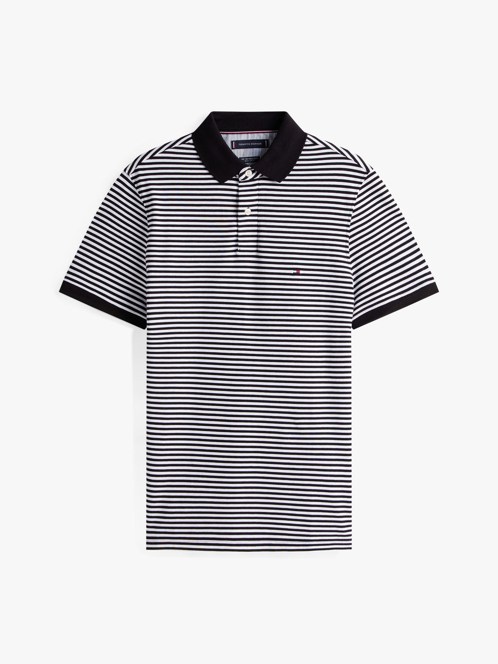 Regular Fit Striped Pique Polo