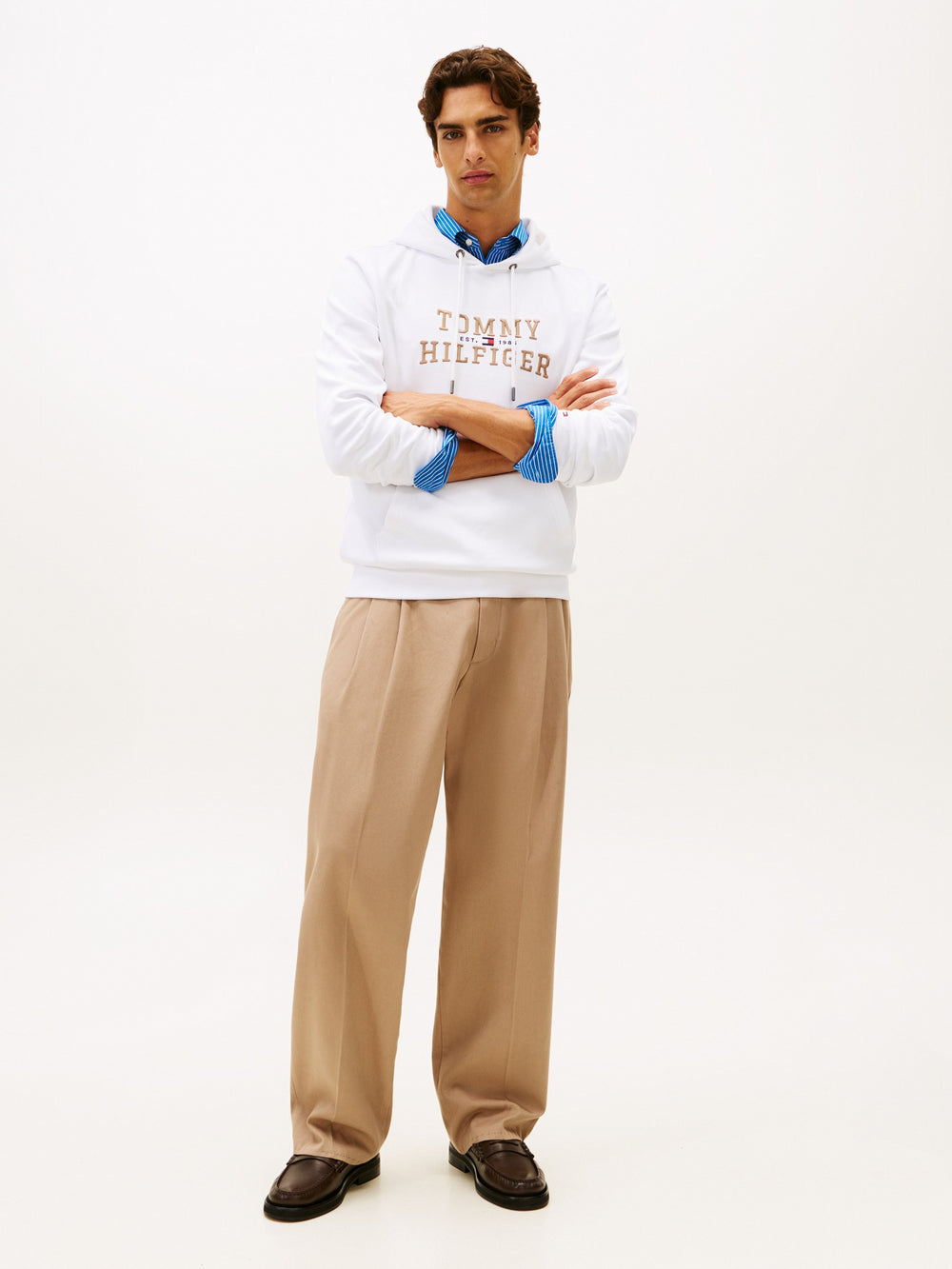 Regular Fit Embroidered Interlock Hoodie