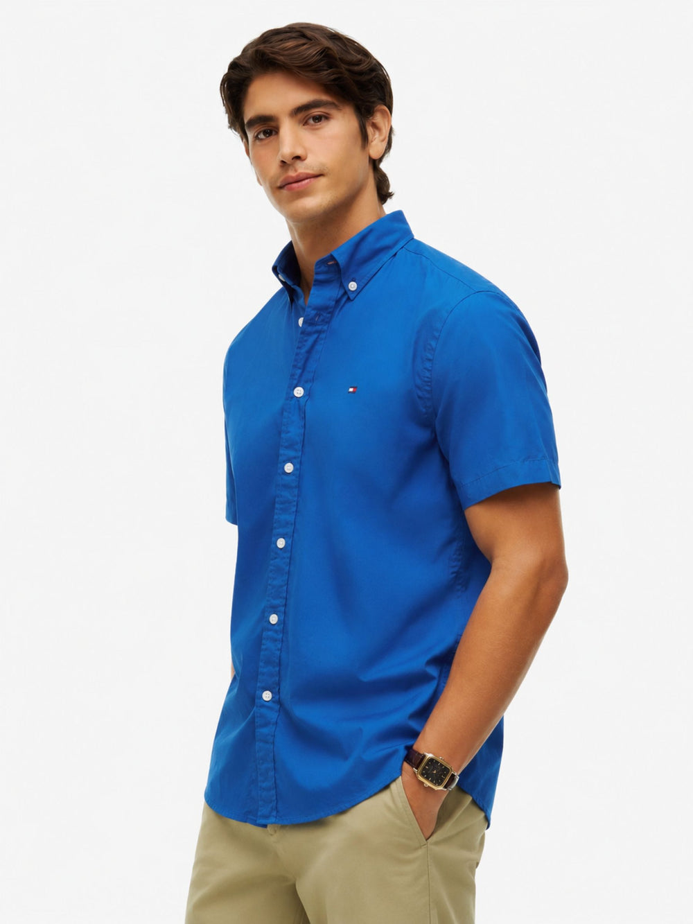 Regular Fit Solid Poplin Shirt