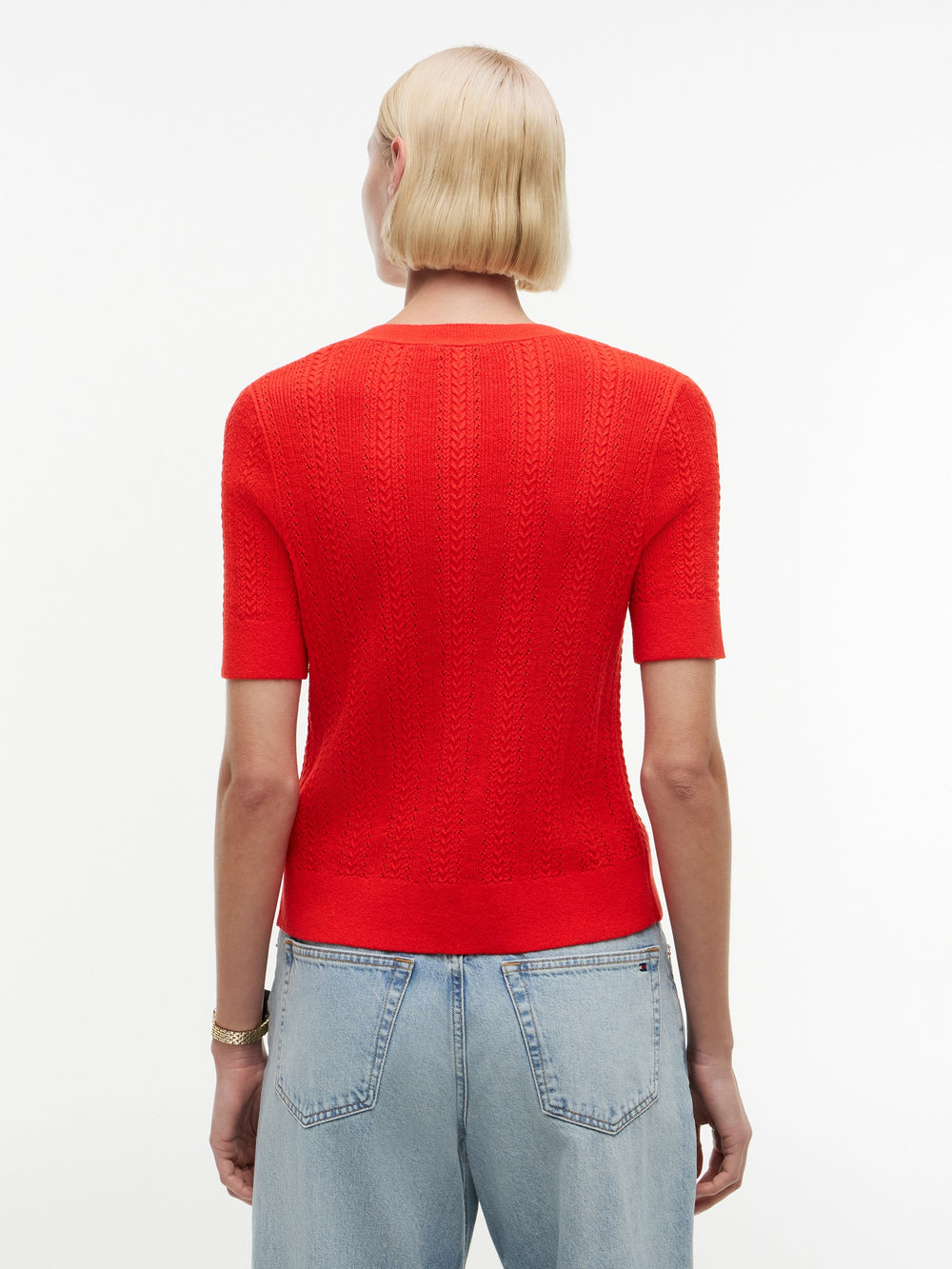 Solid Regular Fit Half Sleeve Ribbed T-Shirt