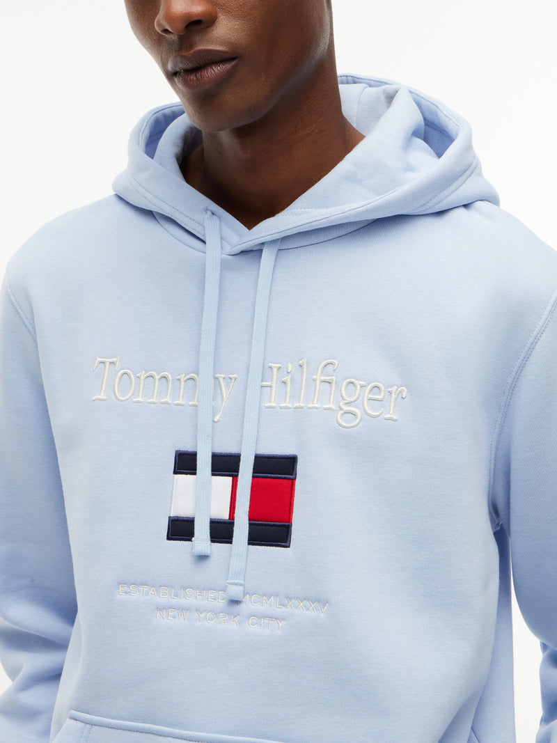 Regular Fit Embroidered Fleece Hoodie