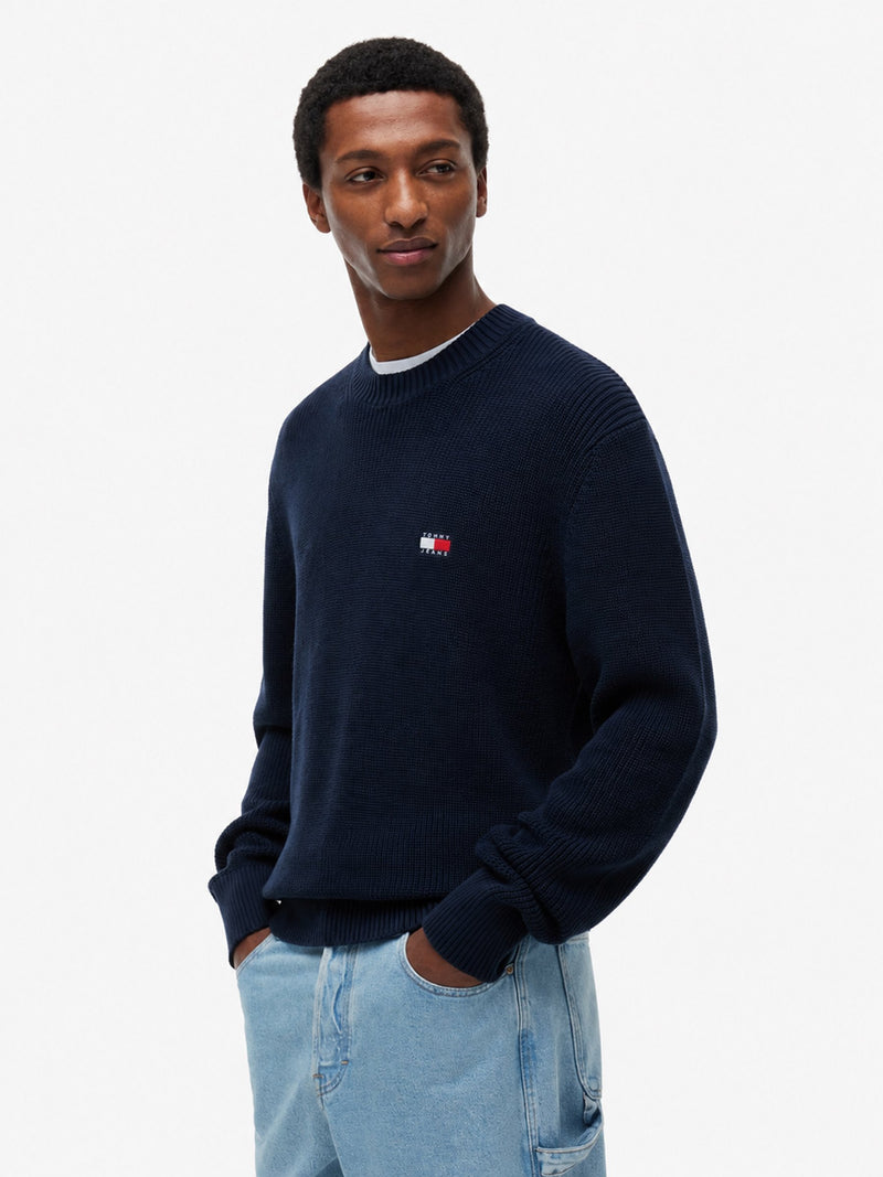 Regular Fit Badge Loose Knit Pullover