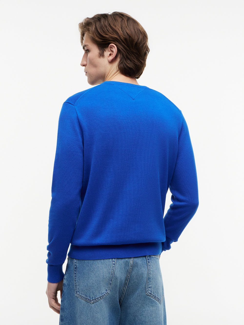 Crew Neck Solid Pullover