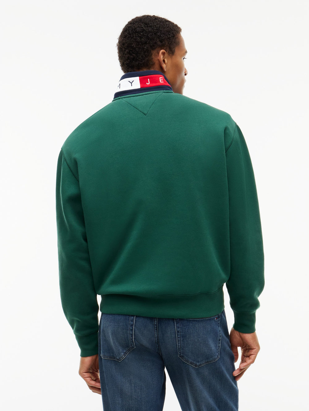 Relaxed Fit Fleece Quarter Zip Sweatshirt
